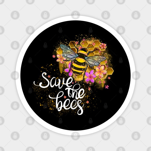 Save the Bees 6 Magnet by Collagedream
